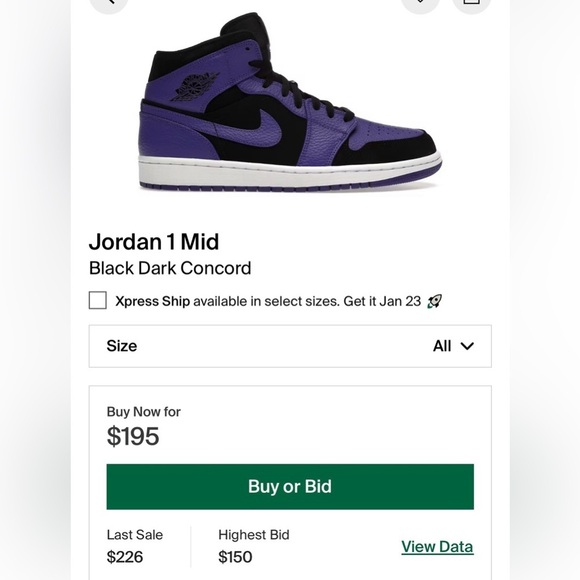 Jordan 1 Mid Concord - Picture 8 of 8